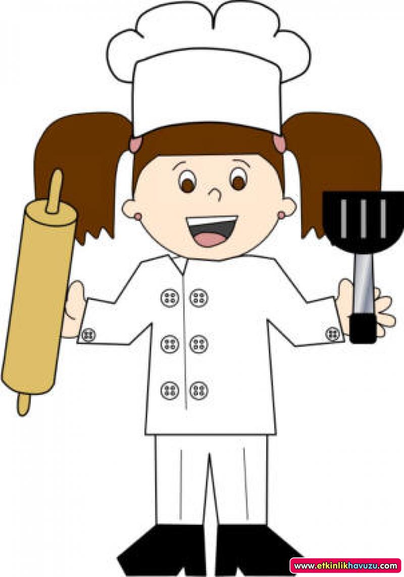 Аппликация повар. Preschool Chef Tools pictures. Shef job Craft for Kids.