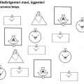 Dört Geometrik Şekil Çalışma Sayfas...